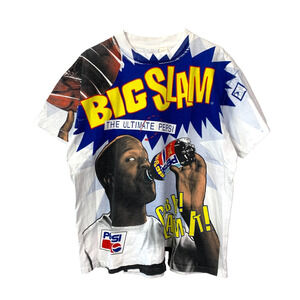 Vintage Pepsi Big Slam Shaq Shaquille O'Neal NBA Shirt T-Shirt XL Crystal Mills